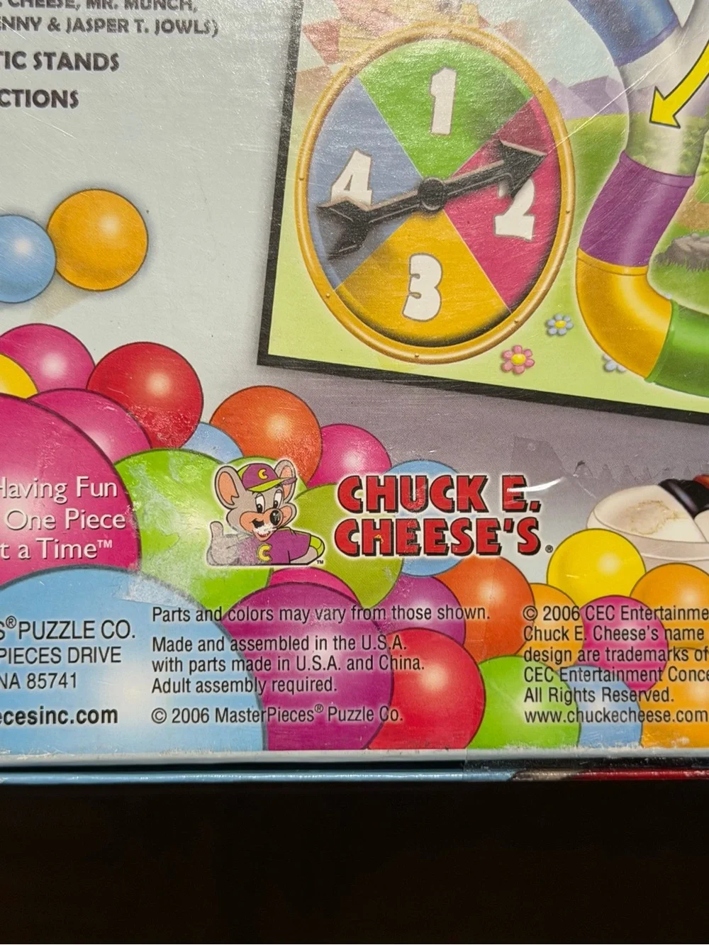 Vintage Chuck E Cheese’s Skytubes Board Game
